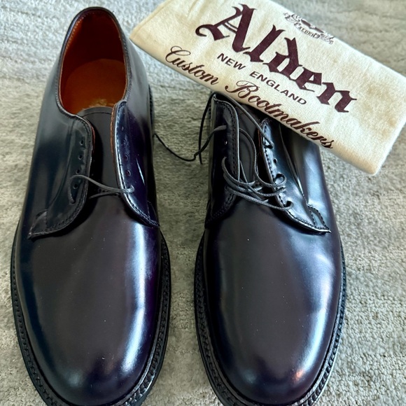 Alden Men's Dark Brown Leather Oxfords
